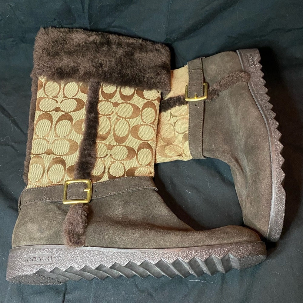 Coach fur winter boots
